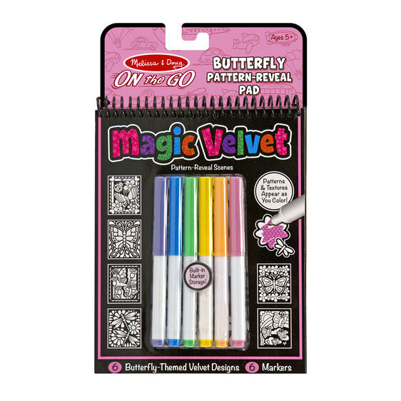Melissa & Doug On The Go - Magic Velvet - Butterfly