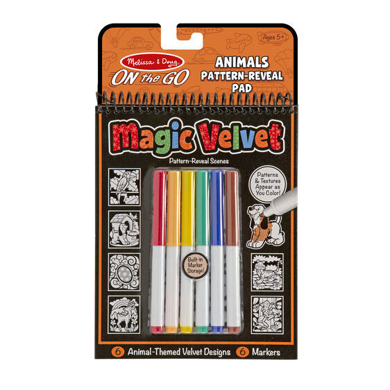 Melissa & Doug On The Go - Magic Velvet - Animal Scenes