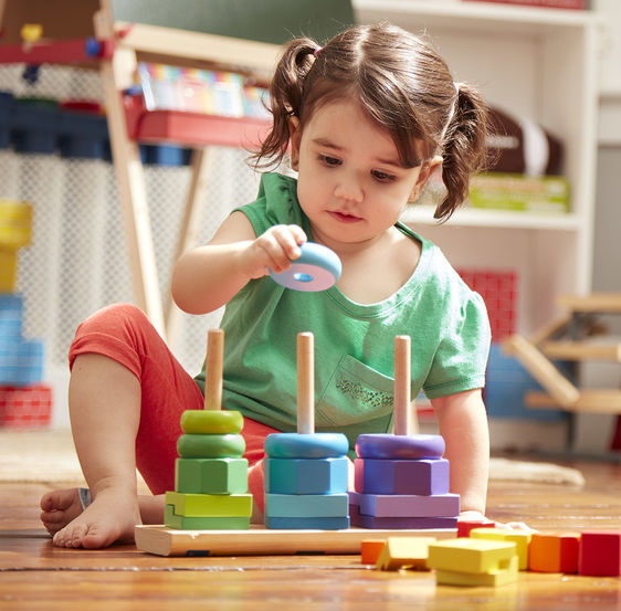 Melissa & Doug Classic Toy - Geometric Stacker