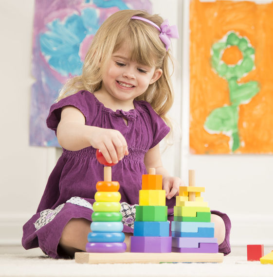Melissa & Doug Classic Toy - Geometric Stacker
