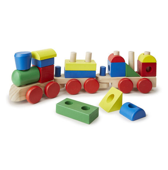 Melissa & Doug Classic Toy - Wooden Stacking Train