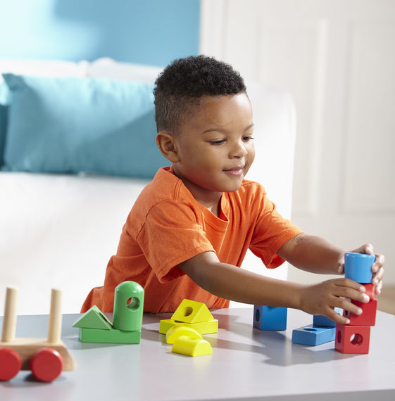Melissa & Doug Classic Toy - Wooden Stacking Train