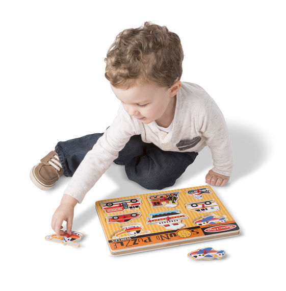 Melissa & Doug Sound Puzzle - Vehicles 8pc