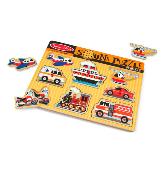 Melissa & Doug Sound Puzzle - Vehicles 8pc