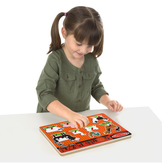 Melissa & Doug Sound Puzzle - Farm Animals 8pc