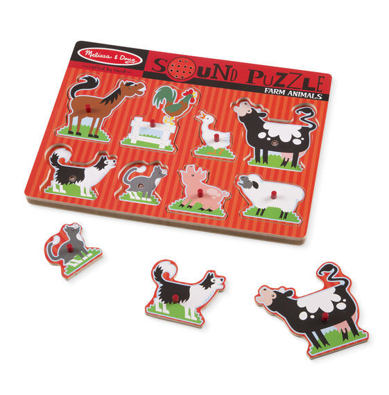 Melissa & Doug Sound Puzzle - Farm Animals 8pc