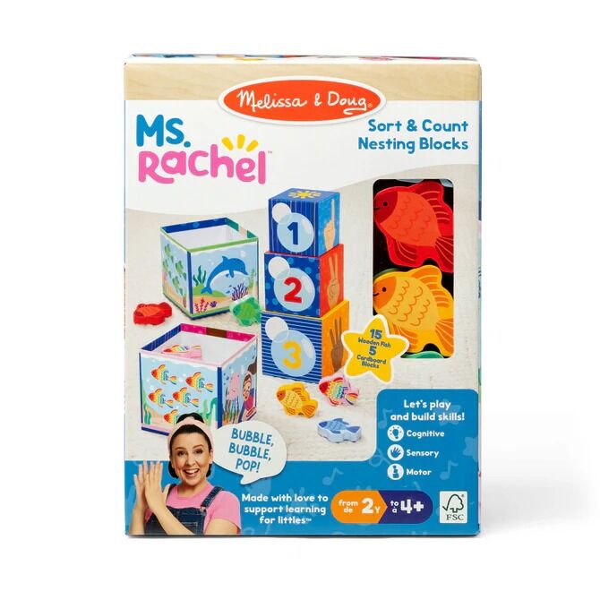 Melissa & Doug - Ms. Rachel Sort & Count Nesting Blocks