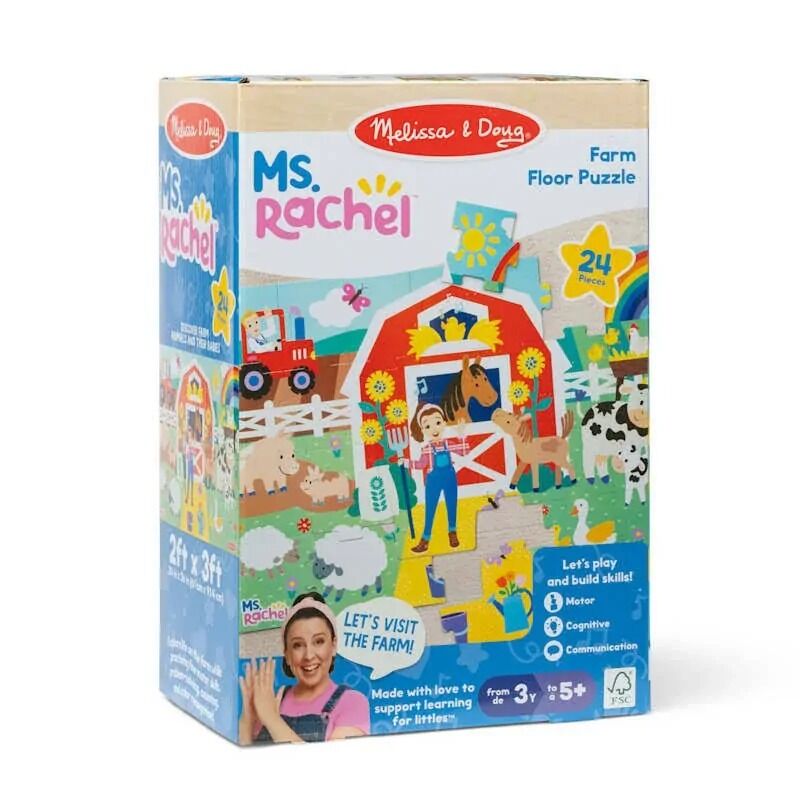 Melissa & Doug - Ms. Rachel Farm Floor Puzzle 24pc