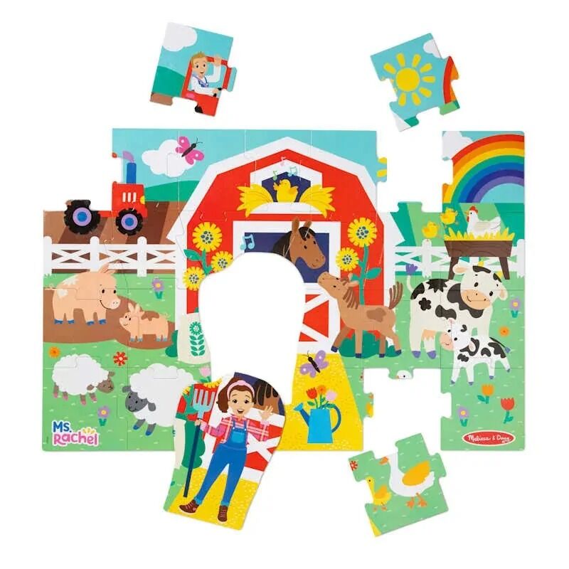 Melissa & Doug - Ms. Rachel Farm Floor Puzzle 24pc