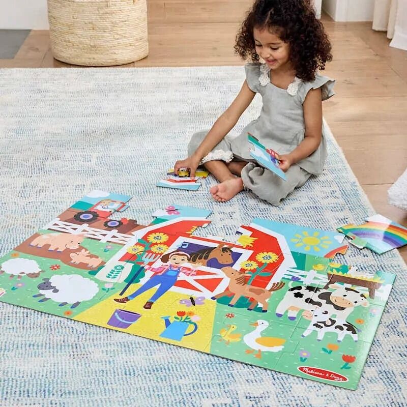 Melissa & Doug - Ms. Rachel Farm Floor Puzzle 24pc