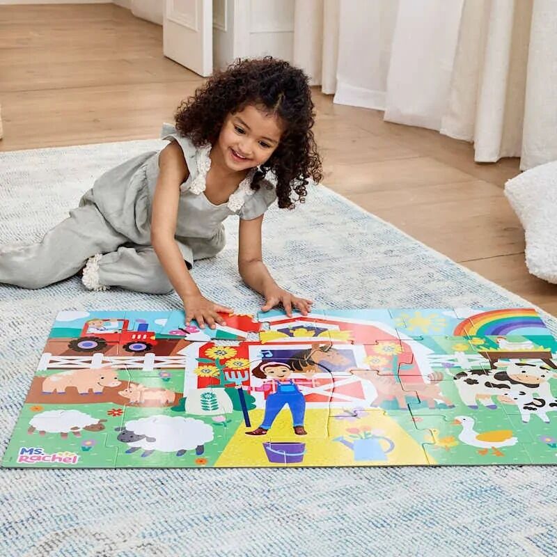 Melissa & Doug - Ms. Rachel Farm Floor Puzzle 24pc