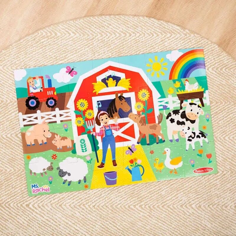 Melissa & Doug - Ms. Rachel Farm Floor Puzzle 24pc