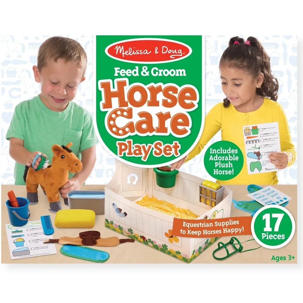 Melissa & Doug - Feed & Groom Horse Care Play Set