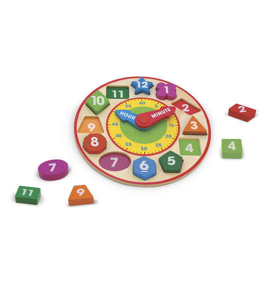 Melissa & Doug Classic Toy - Wooden Shape Sorting Clock