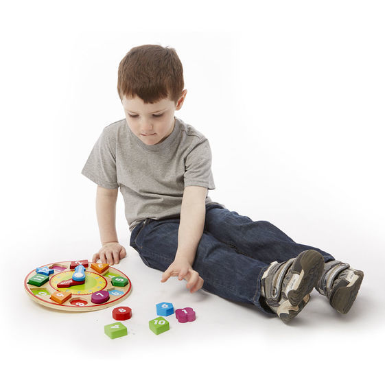 Melissa & Doug Classic Toy - Wooden Shape Sorting Clock