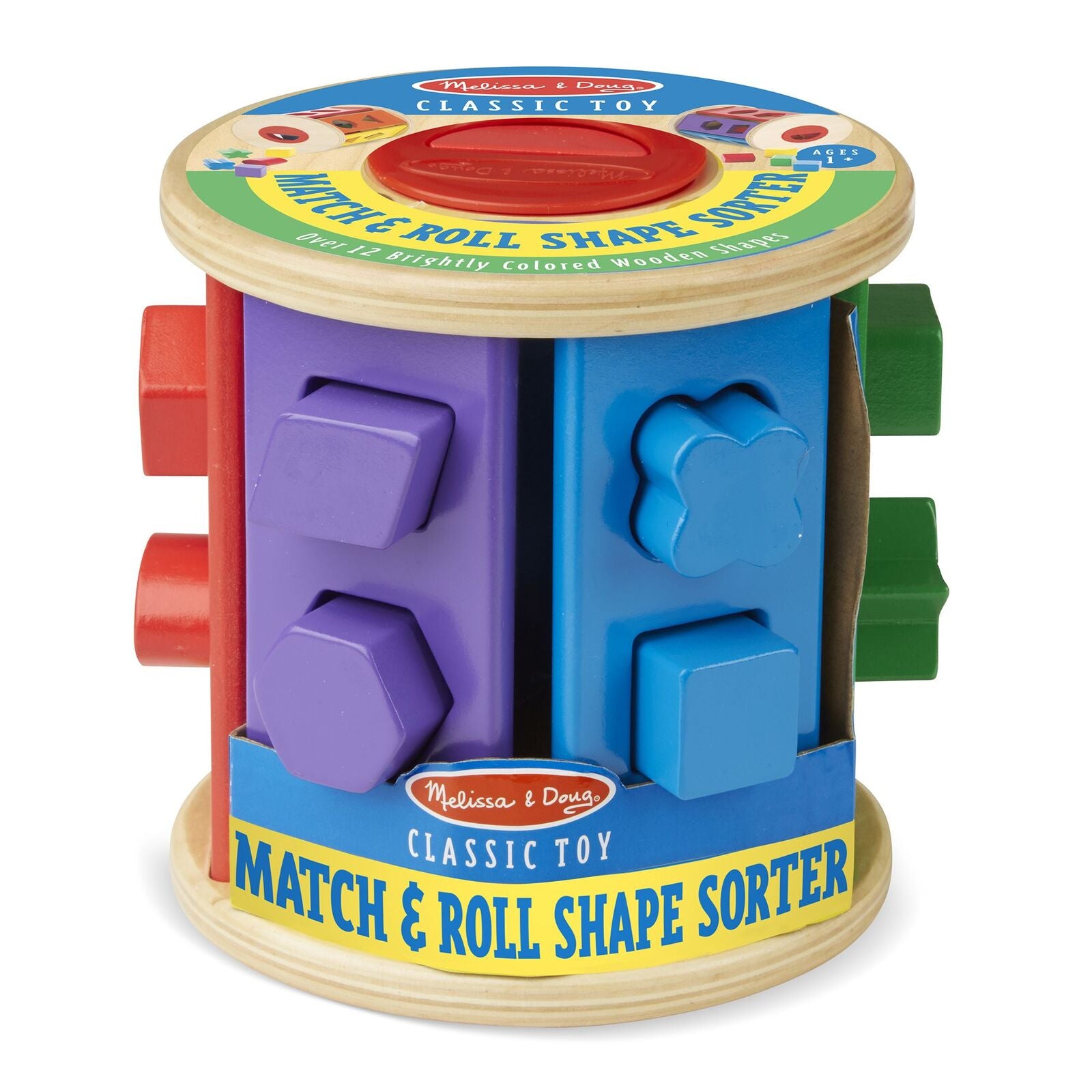 Melissa & Doug Classic Toy - Match & Roll Shape Sorter