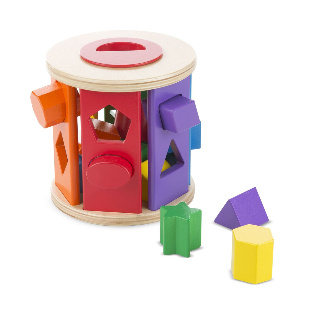 Melissa & Doug Classic Toy - Match & Roll Shape Sorter