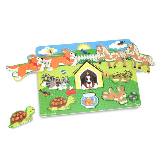 Melissa & Doug Peg Puzzle - Pets 8pc