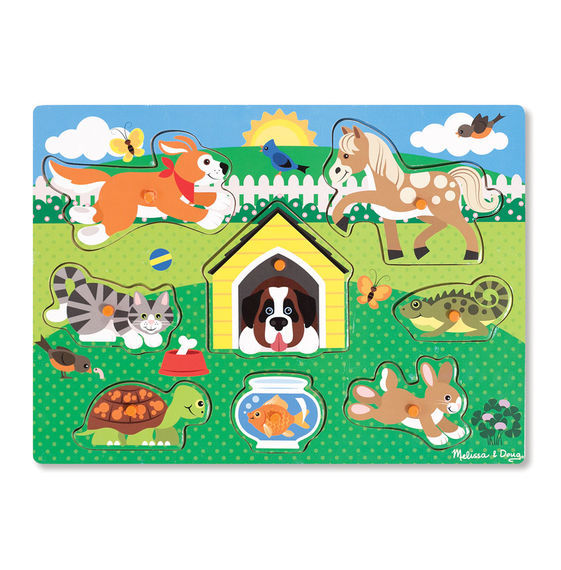 Melissa & Doug Peg Puzzle - Pets 8pc