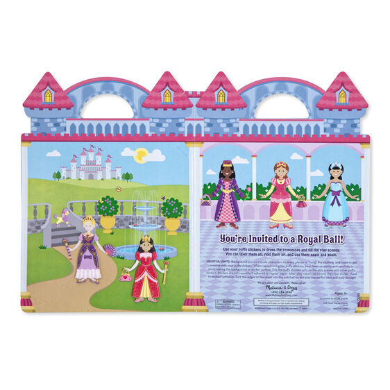 Melissa & Doug Reusable Puffy Sticker Play Set - Princess