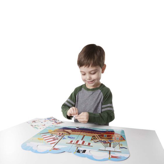 Melissa & Doug Reusable Puffy Sticker Play Set - Pirate