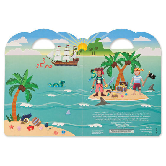 Melissa & Doug Reusable Puffy Sticker Play Set - Pirate