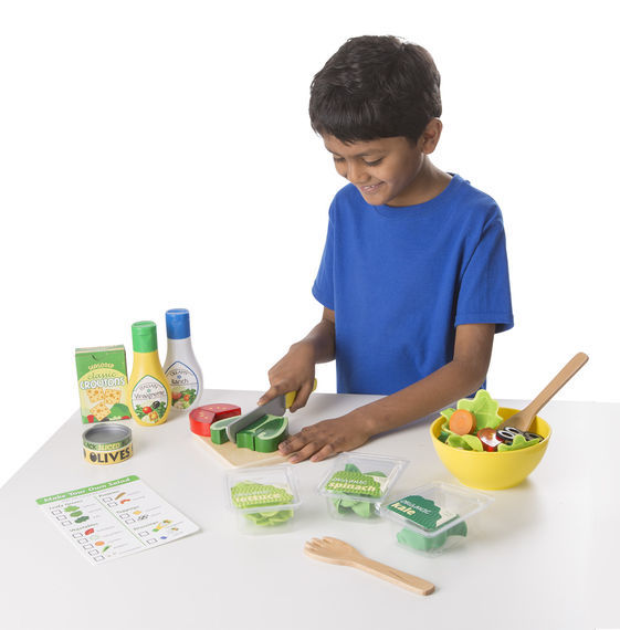 Melissa & Doug Kitchen Play - Slice & Toss Salad Set