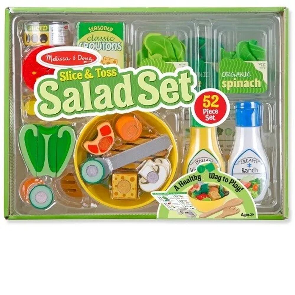 Melissa & Doug Kitchen Play - Slice & Toss Salad Set