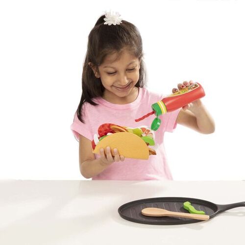Melissa & Doug Kitchen Play - Fill & Fold Taco & Tortilla Set