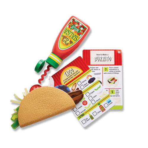 Melissa & Doug Kitchen Play - Fill & Fold Taco & Tortilla Set