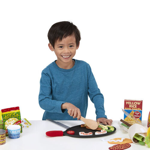 Melissa & Doug Kitchen Play - Fill & Fold Taco & Tortilla Set
