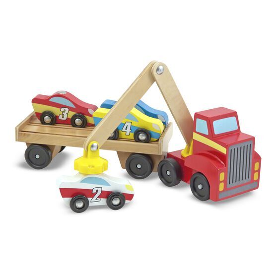 Melissa & Doug Classic Toys - Magnetic Car Loader