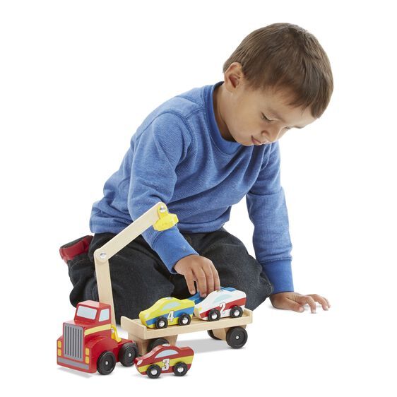 Melissa & Doug Classic Toys - Magnetic Car Loader