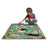 Melissa & Doug Activity Rug - Round the Town Road with 4 Wooden Vehicles