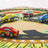 Melissa & Doug Activity Rug - Round the Speedway Race Track with 4 Wooden Vehicles