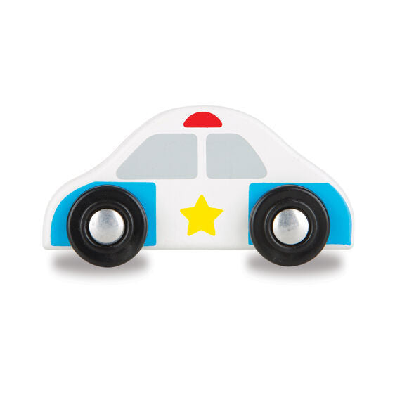 Melissa & Doug Activity Rug - Round The City Rescue with 4 Wooden Vehicles