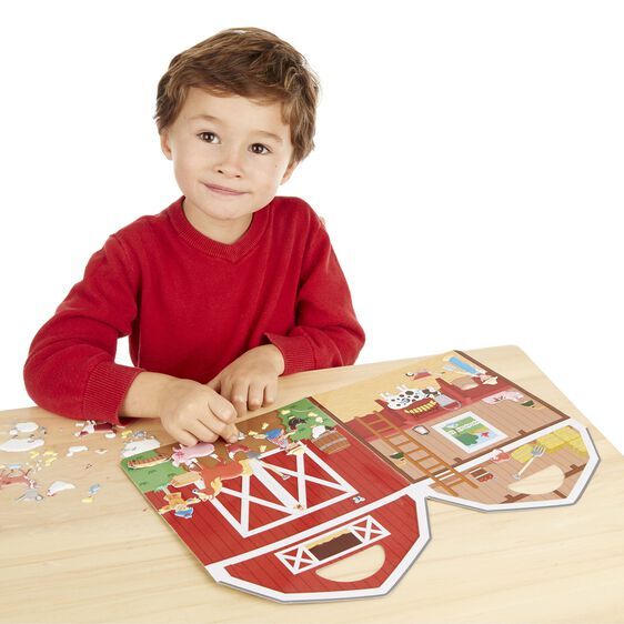 Melissa & Doug Reusable Puffy Sticker Play Set - On the Farm