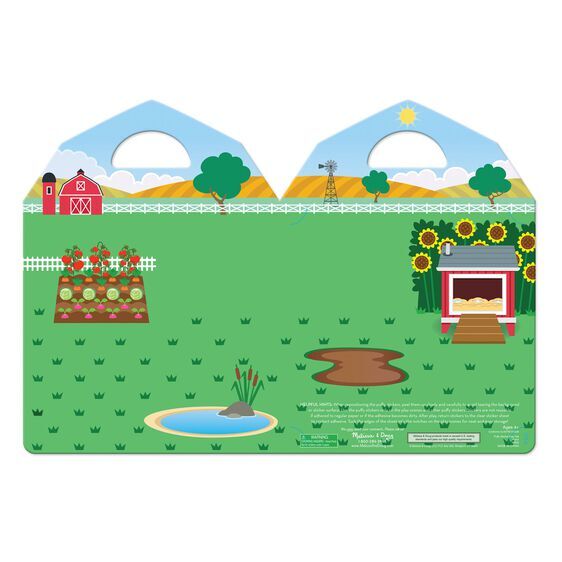 Melissa & Doug Reusable Puffy Sticker Play Set - On the Farm