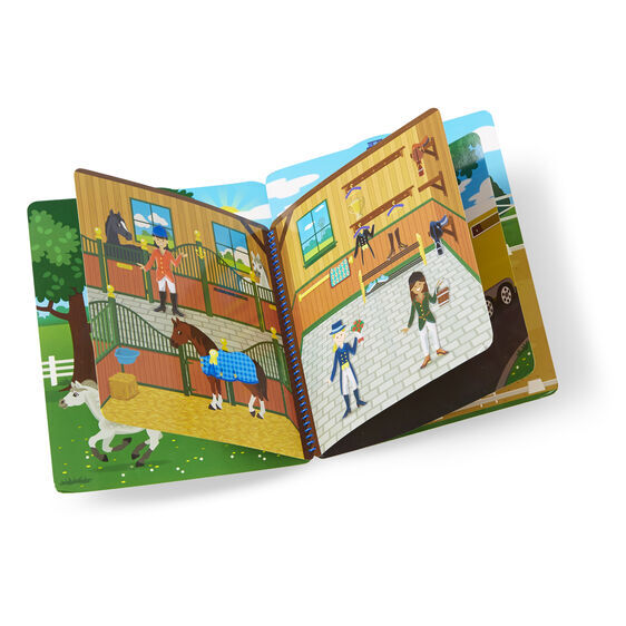 Melissa & Doug Reusable Puffy Sticker Activity Book - Riding Club