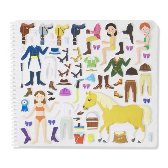 Melissa & Doug Reusable Puffy Sticker Activity Book - Riding Club