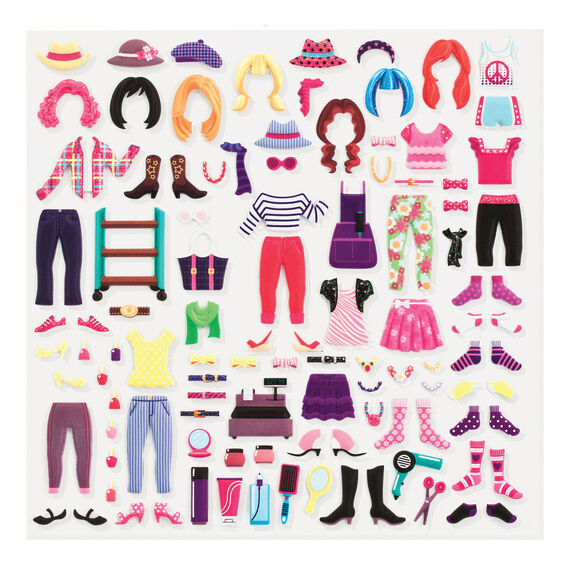 Melissa & Doug Reusable Puffy Sticker Activity Book - Day of Glamour
