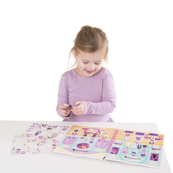 Melissa & Doug Reusable Puffy Sticker Activity Book - Day of Glamour