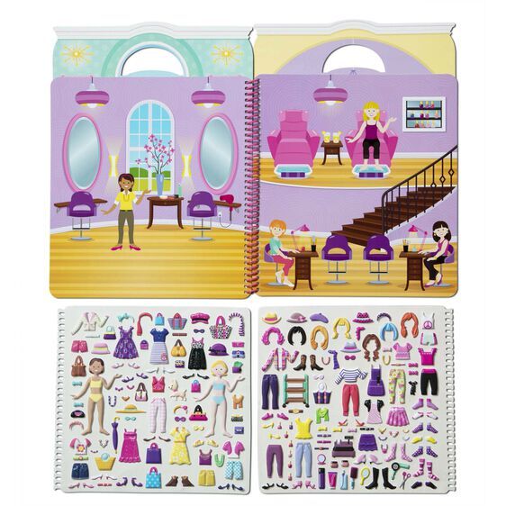 Melissa & Doug Reusable Puffy Sticker Activity Book - Day of Glamour