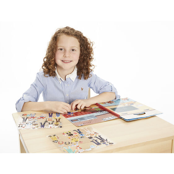 Melissa & Doug Reusable Puffy Sticker Activity Book - Cool Careers