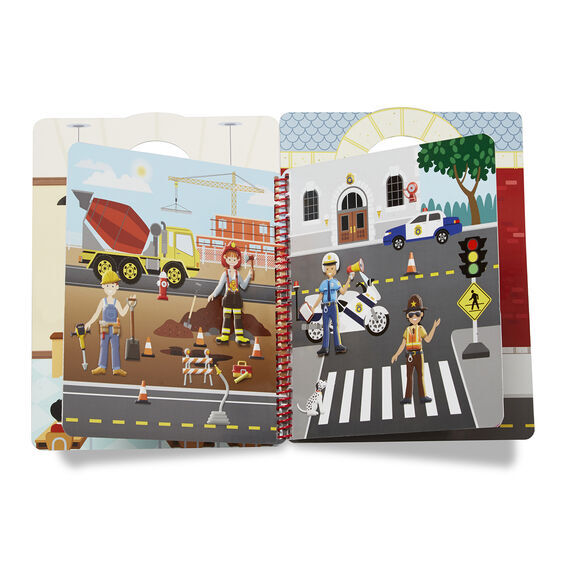 Melissa & Doug Reusable Puffy Sticker Activity Book - Cool Careers