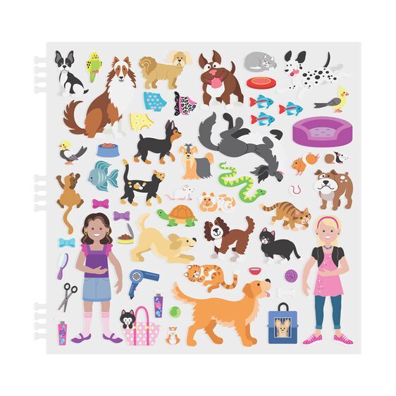 Melissa & Doug Reusable Puffy Sticker Activity Book - Pet Place