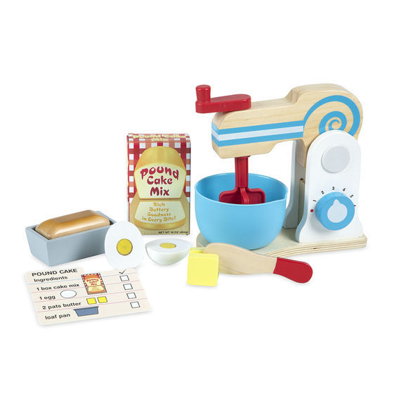 Melissa & Doug Kitchen Play - Wooden Make-a-Cake Mixer Set