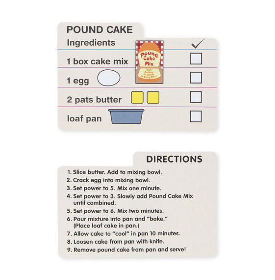 Melissa & Doug Kitchen Play - Wooden Make-a-Cake Mixer Set
