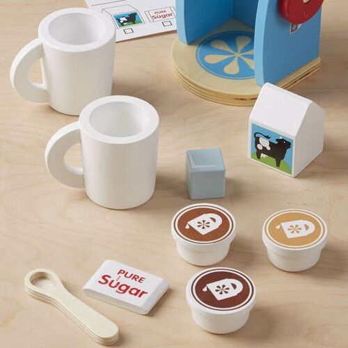 Melissa & Doug Kitchen Play - Wooden Brew & Serve Coffee Set
