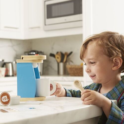 Melissa & Doug Kitchen Play - Wooden Brew & Serve Coffee Set